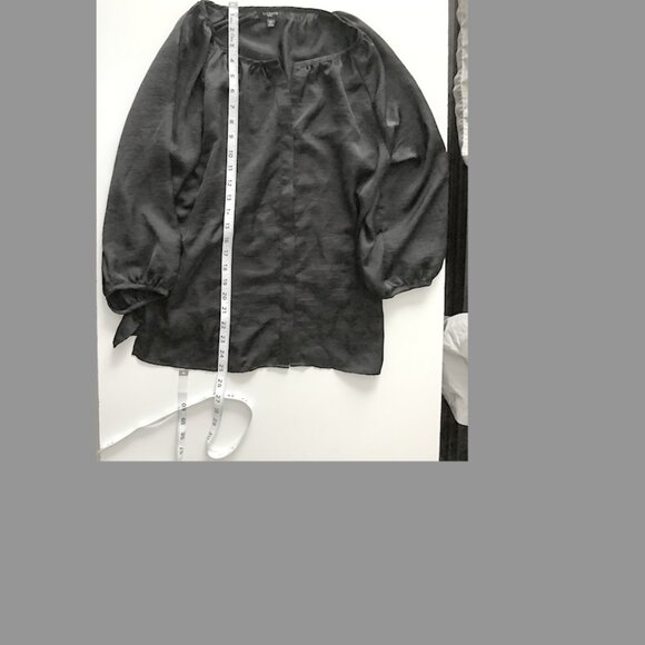 Talbots Petites - Classic  Black Blouse, 3/4 sleeve, Size 12P, 100% Polyester - Picture 12 of 13